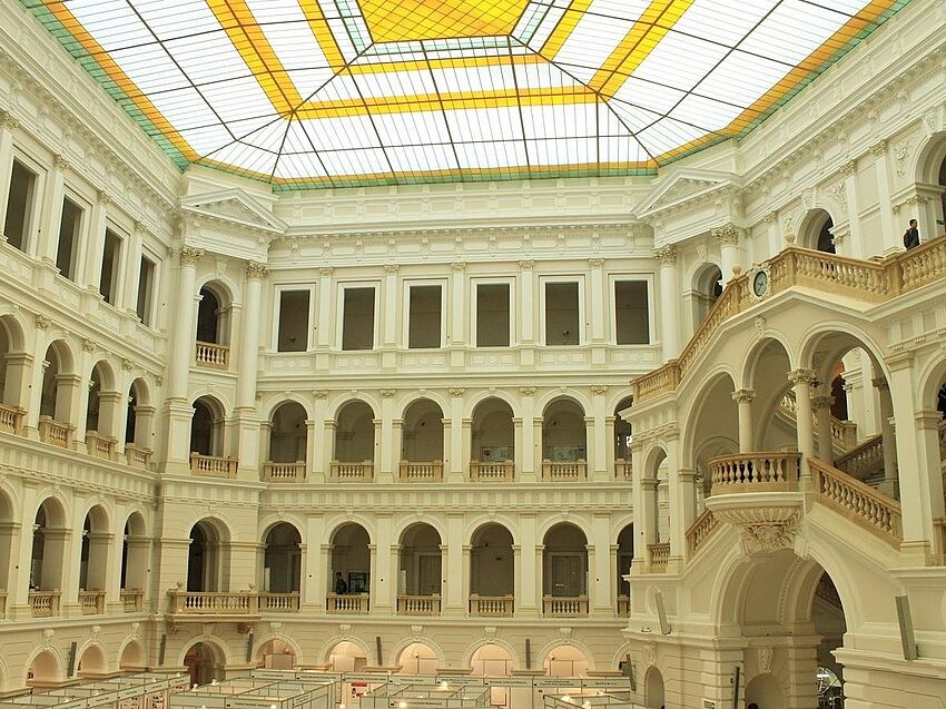 The main hall, Warsaw University of Technology, Warsaw, Poland