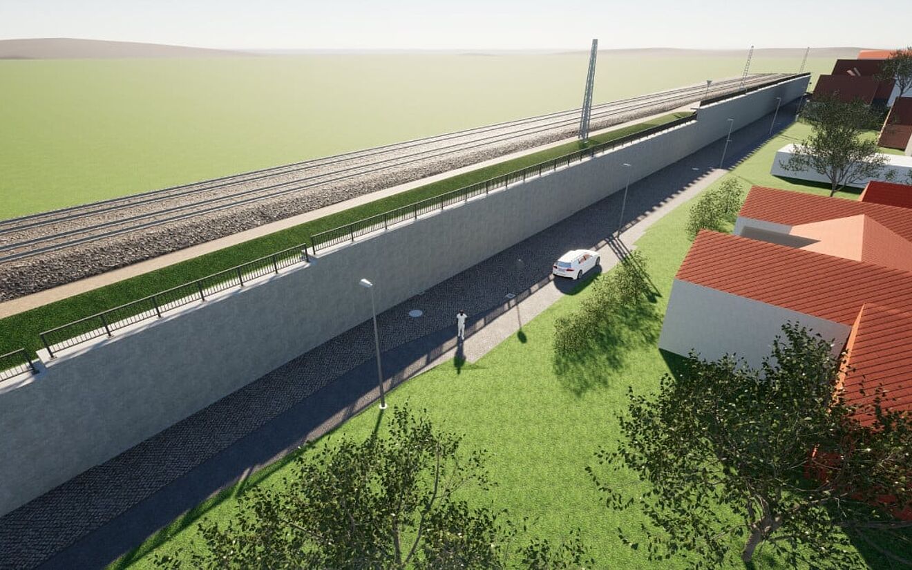 © KREBS+KIEFER; After well over 90 years in the service of rail passenger and freight transportation, the old heavyweight wall in Turnerstraße in Osnabrück is being replaced. Ersatz für ein „Jahrhundertbauwerk“ in Osnabrück